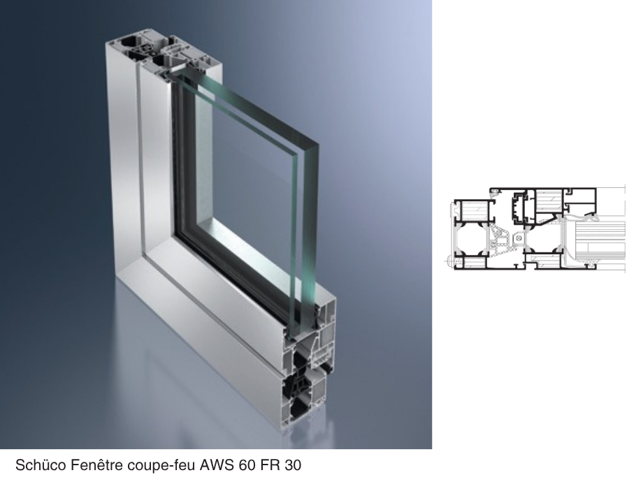 Porte aluminium pare-balles Schüco ADS 90 BR classe FB 4 cumulant anti-effraction RC 4, fabriquée par GREMMEL Alsace
