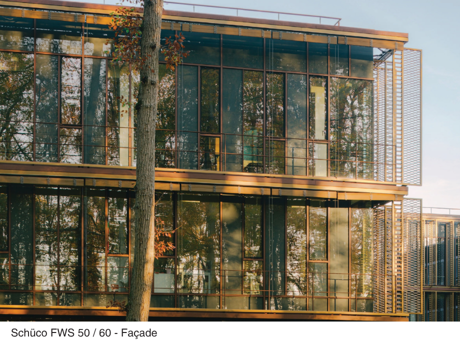 Mur-rideau aluminium Schüco FWS 35 Panoramic Design masse vue 35 mm, fabriqué par GREMMEL Alsace