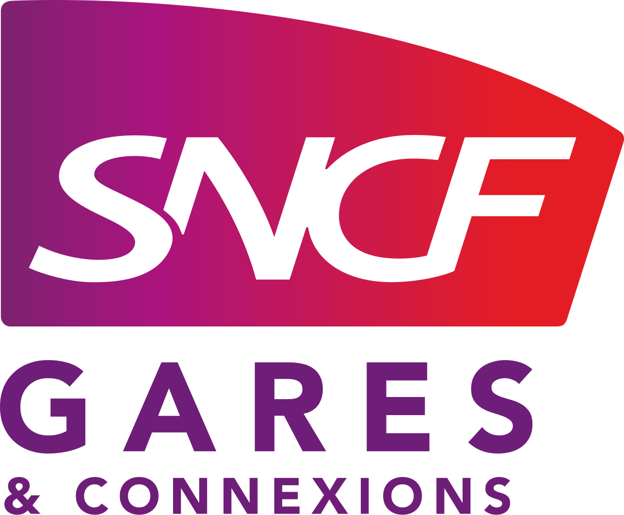 Logo SNCF Gares et Connexions, maître d'ouvrage des murs-rideaux de la gare de Haguenau posés par J.Gremmel