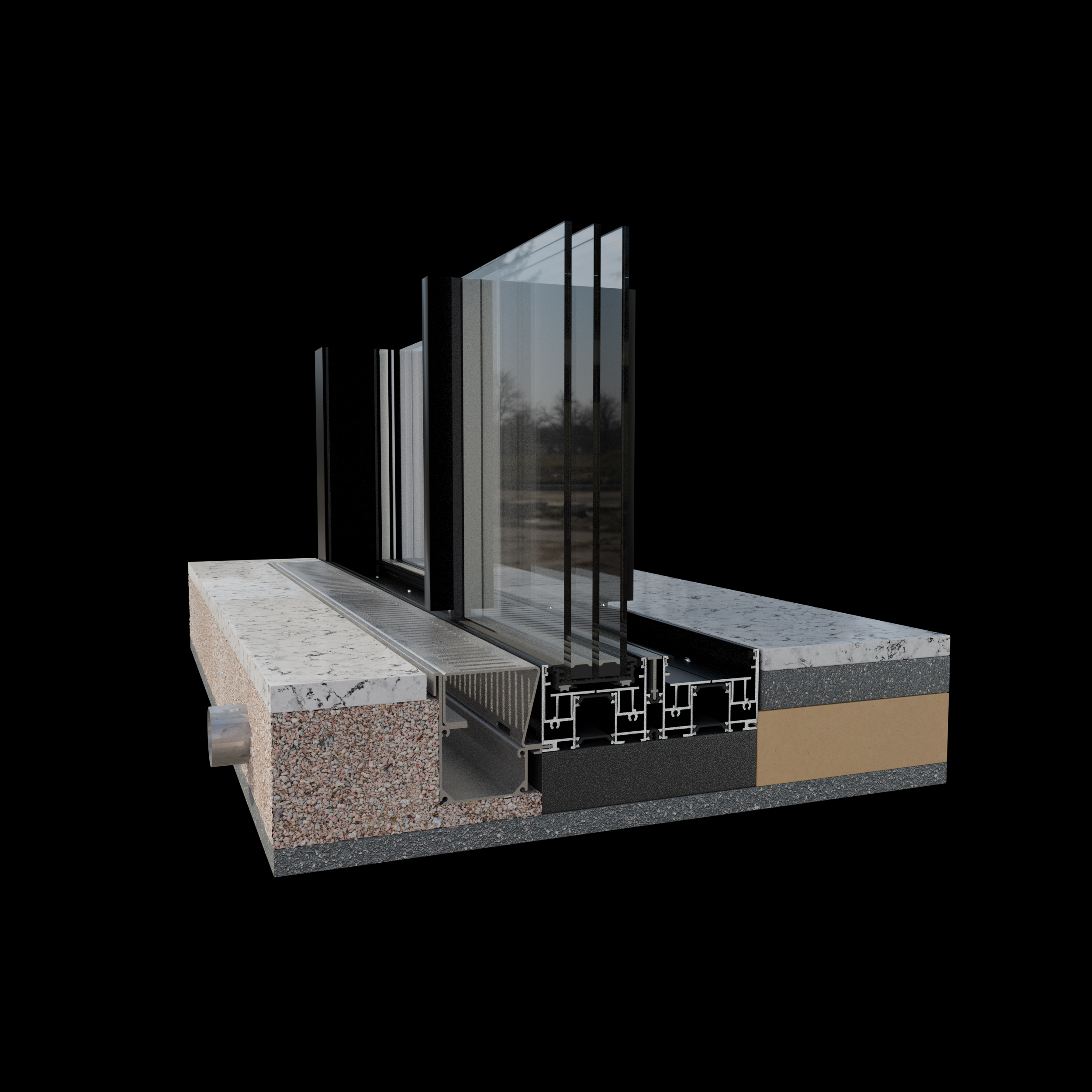 Canalette visible pour menuiserie minimaliste Weeeze