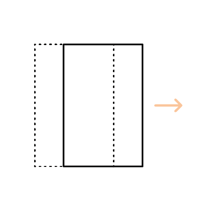 Coulissant minimaliste à cadre invisible — schéma d'ouverture